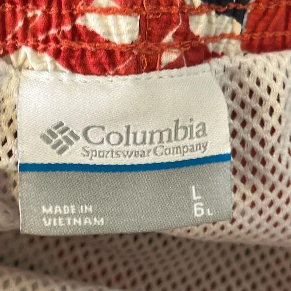 Columbia Patriotic Marlin Swimwear Board Shorts Swim Trunks size L Large‎ Red